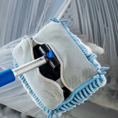 Wash mitt on 61" stick for washing trucks, RV's, motorhomes, campers, & cars.