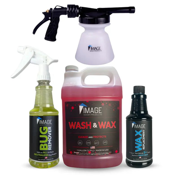 Wash & Wax car wash foam kit - With garden hose foam cannon