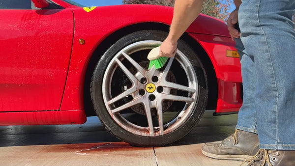 Heavy-Duty Tire Brush - Professional Tire Cleaning Tool