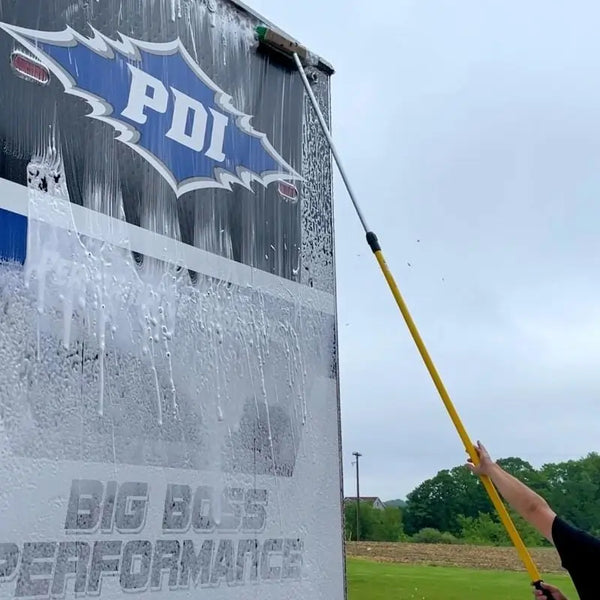 Trailer Brush reaching the top of a PDI trailer