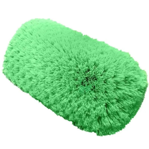 Triple sided nylon brush head for washing vehicles