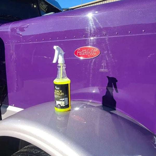 Quick Detailer on a purple Peterbilt