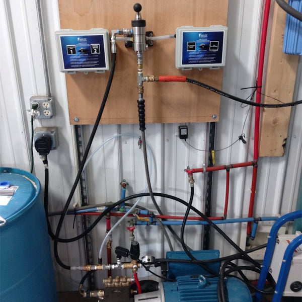 Shot of a customer's soap system.