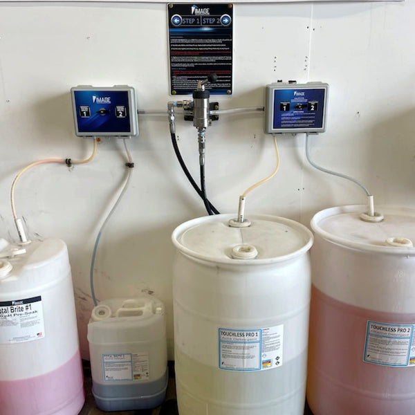 Shot of our 4 soap wash system in our old Image headquarters in Zeeland Michigan.
