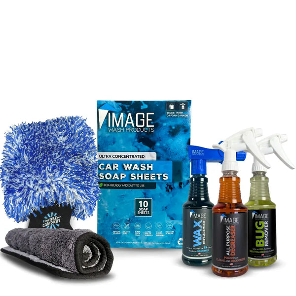 Complete car wash soap sheet kit/bundle by Image Wash Products.
