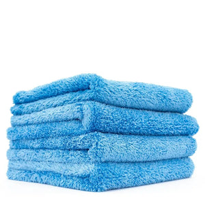 Stack of four eagle edgeless 500 microfiber detailing towels