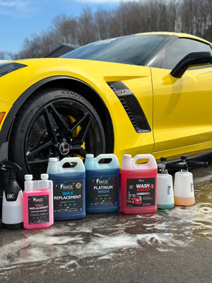 Image Wax Replacement, Wax Replacement Ceramic Sio2, Platinum Wash Detailer Grade Soap, Wash & Wax Carnuba Wax Infused Car Wash Soap, Pressure Washer Foam Cannons, and IK TR1 Trigger Sprayer.