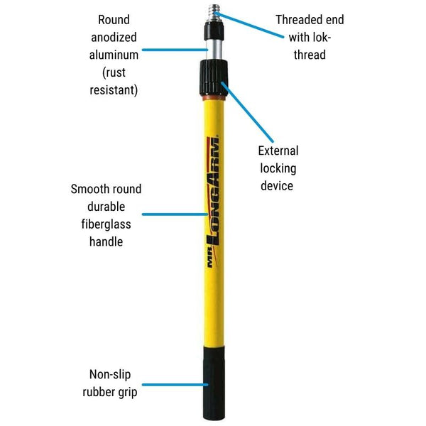 6 - 12' telescopic pole by Mr. Longarm. Image Wash Products.