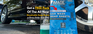 Get a free pack of the all new dissolvable car wash soap sheets with every order over $50. No coupon code required.