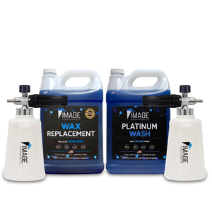 Image of bundle consisting of Gallon of Wax Replacement, Gallon of Platinum Wash and two Image Foam cannons