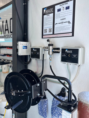 Soap Injector Systems for car washing, truck washing, fleet washing. Downstream soap injector systems for pressure washers.