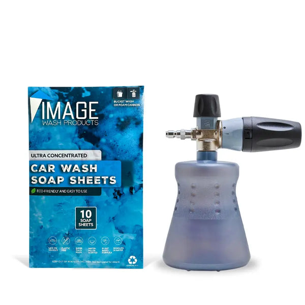 Biodegradable Car Wash Soap Sheets - Eco Friendly & Easy to use - 10 pack with MTM Hydro pressure washer foam cannon