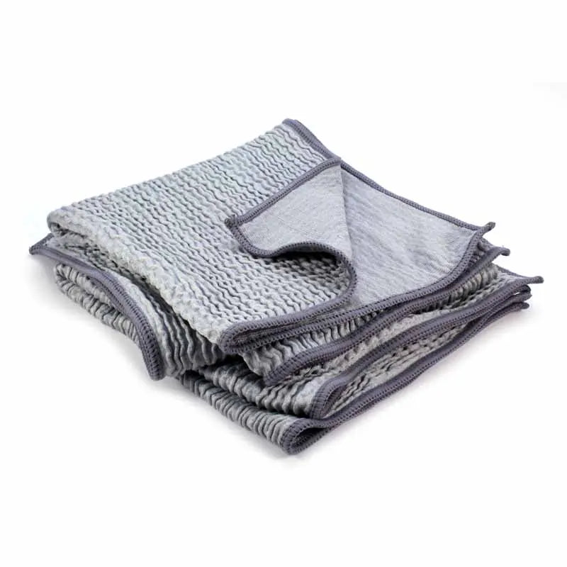 Stack of 4 Ruffle Pattern glass towels.
