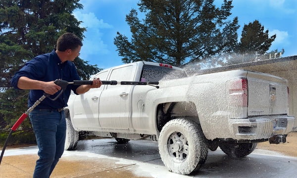 Touchless truck wash soap with custom foaming lance by Image Wash Products