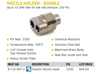 Hi-Lo Pressure Washer Nozzle – Dual Spray Adjustable Nozzle