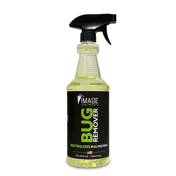 32oz spray bottle of Image Wash Products heavy-duty bug remover for cars, trucks, and RVs.