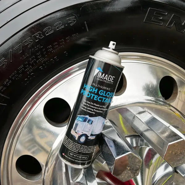 High Gloss Protectant for Plastic, Rubber, and Vinyl. Wet look tire dressing. 