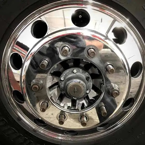 Polished Semi Truck Steer Rim | Image Wash Products