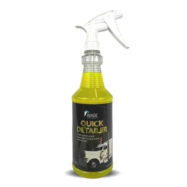 Quick Detailer - spray and wipe exterior detailer adds gloss and shine while improving slickness of the surface. Strawberry scent. Cleans and protects.